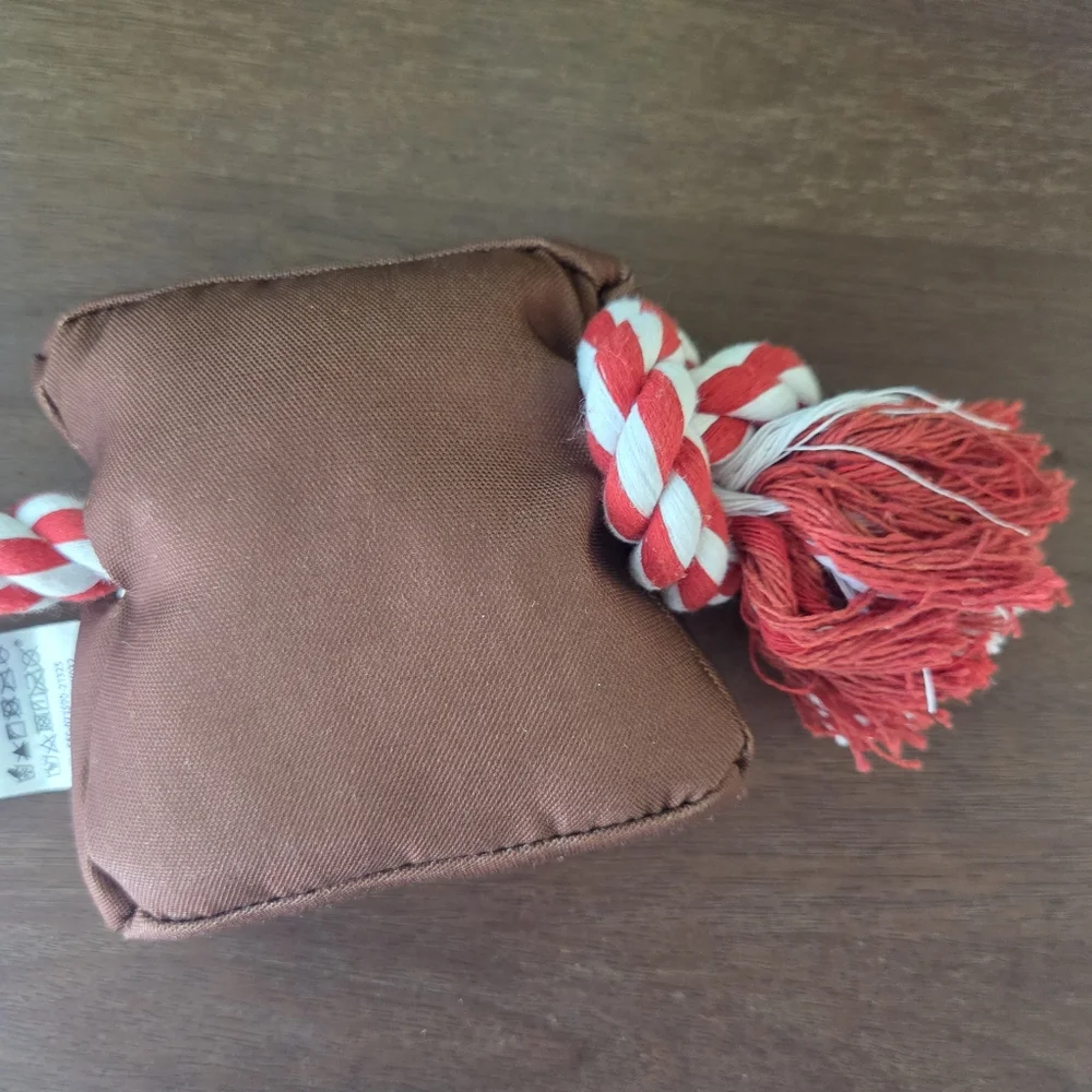 NWT Dog Disney Tails 101 Dalmatians Rope Pull Toy TV Thunderbolt Red Black White